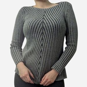 Style & Co Striped Long Sleeve Top